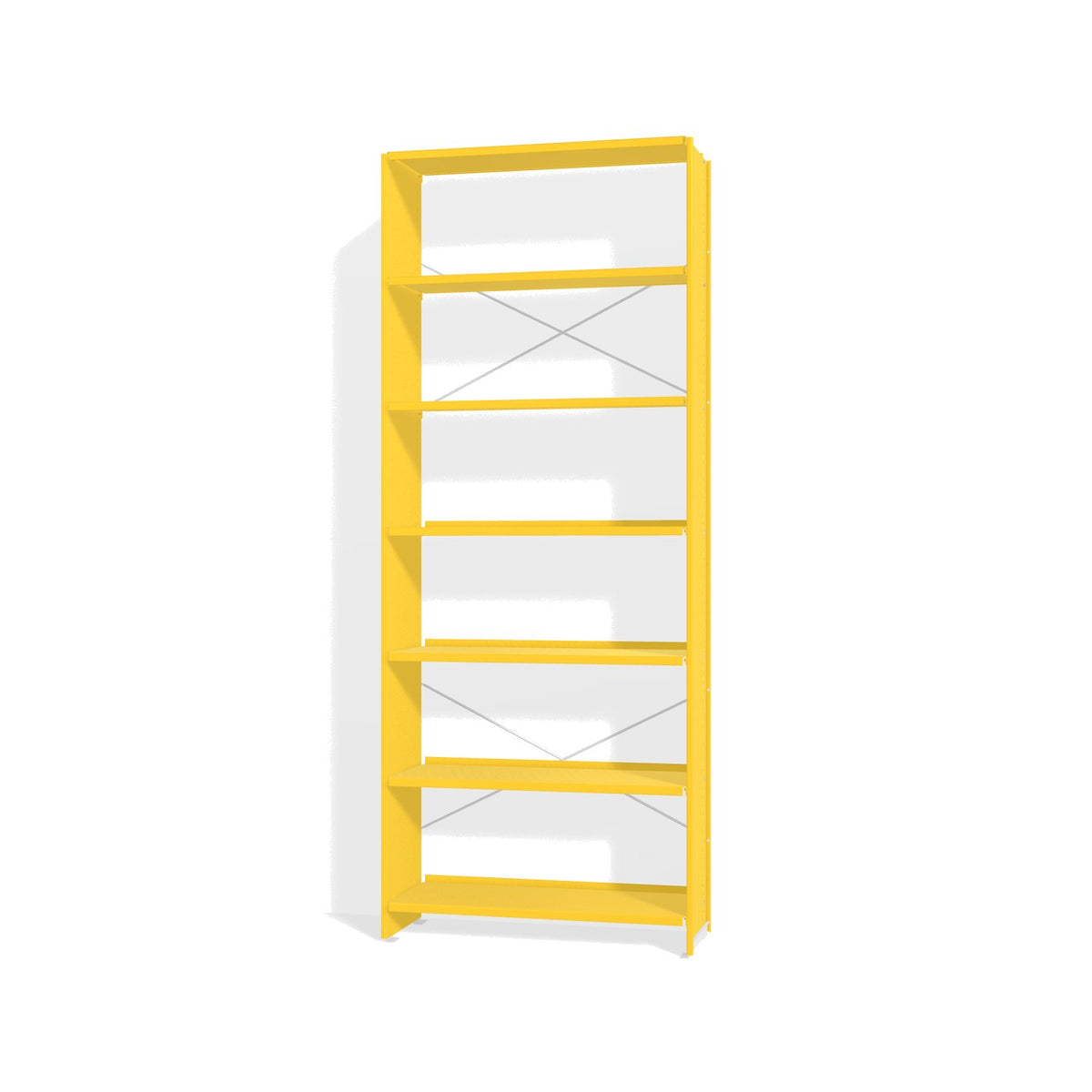 Lehni Aluminium Shelf System Tall Shelf, open - Zinc Yellow - Lehni