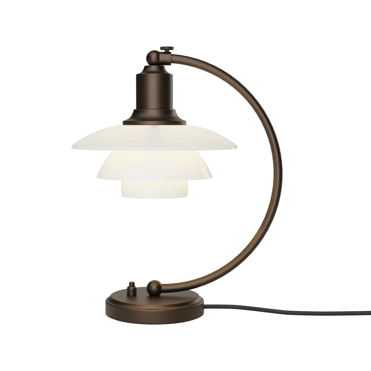 PH 2/2 Luna Aged Brass Opal Table Lamp