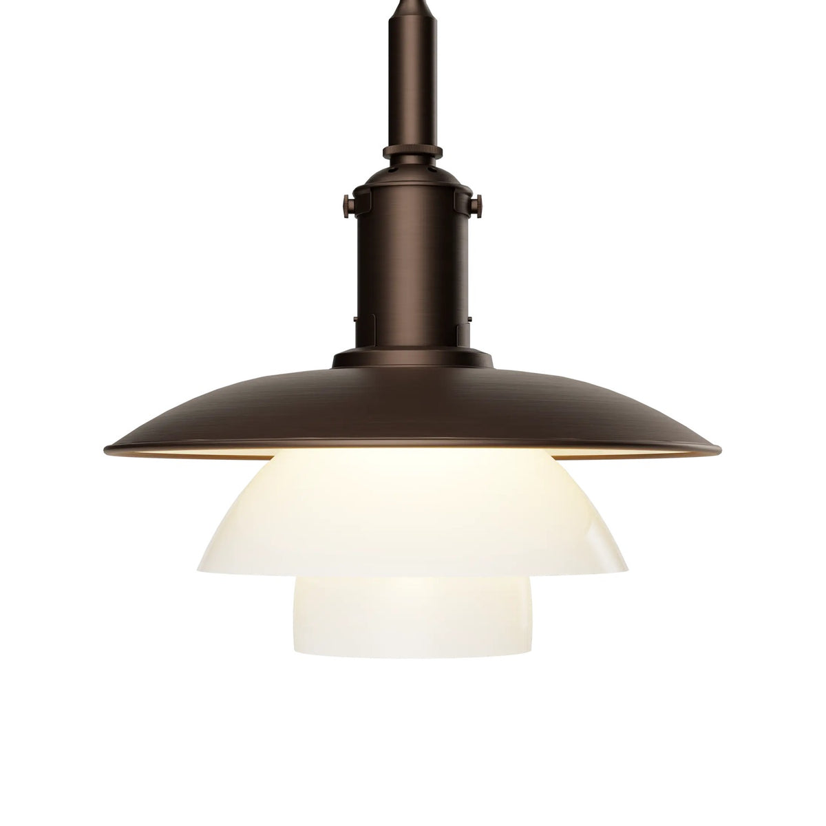 PH 3/3 Aged Brass Opal Pendant Lamp