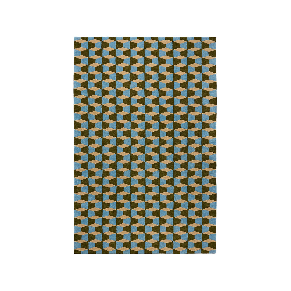Olive Green/Powder Blue/Oat - Groove Rug – Massimo Copenhagen