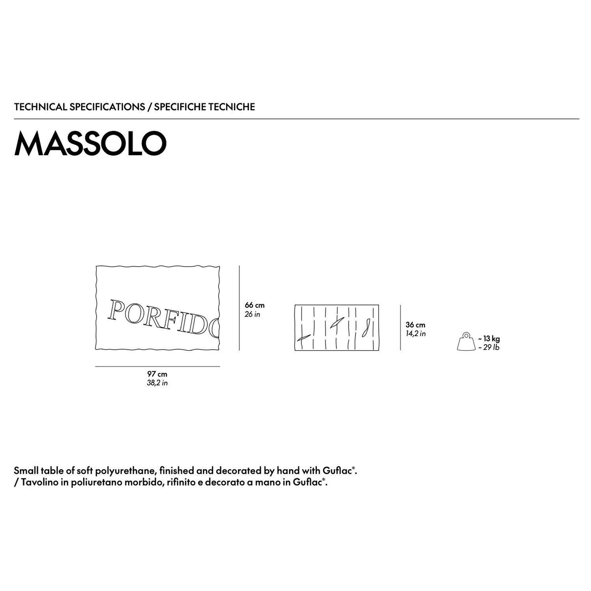 Massolo Coffee Table - Sculpture - Gufram