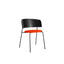 Oak lacquered black / Pure orange (Vidar 4 0542 by Kvadrat/Raf Simons)