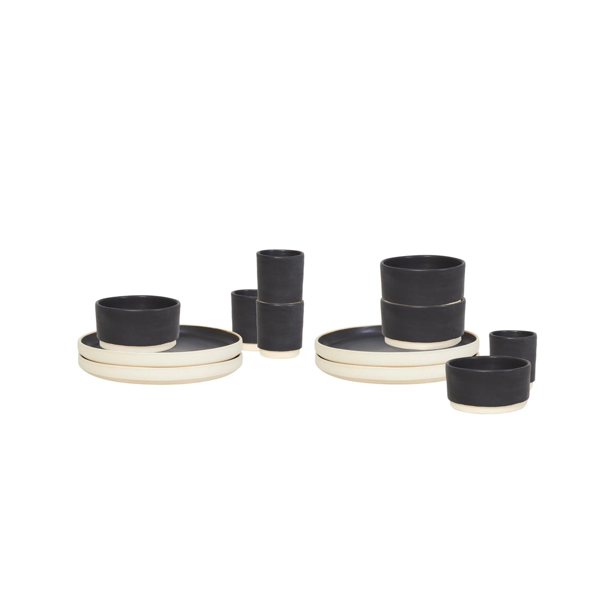 Otto Ceramic Tableware Set I Dinner – Black – Frama