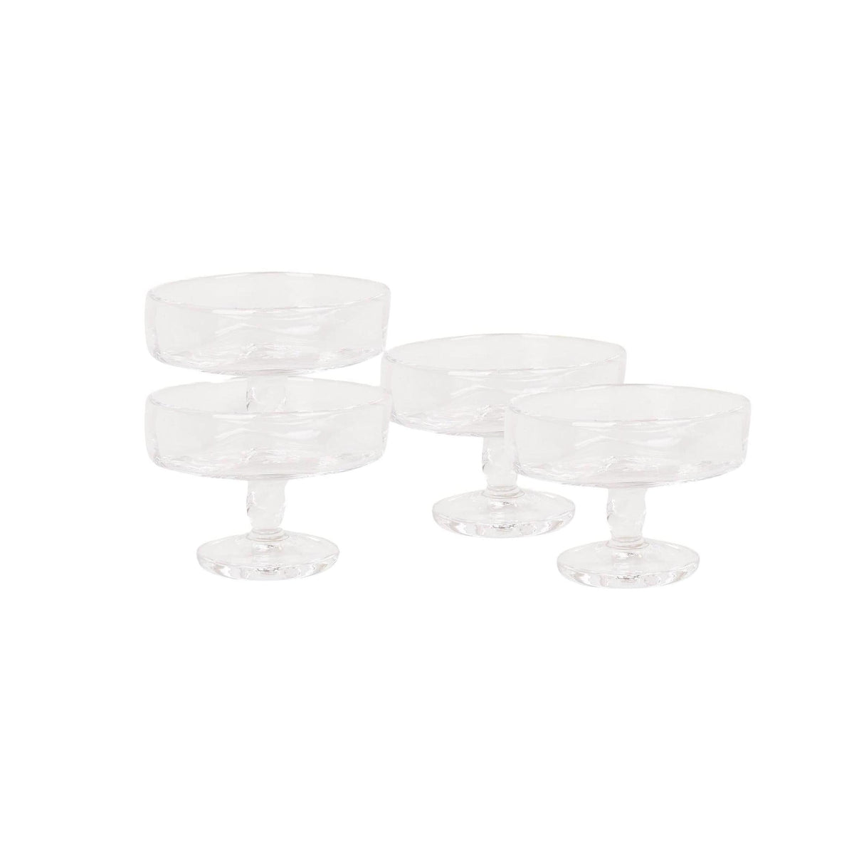 0405 Stielglas 4er-Set – Klar – Breit – Frama