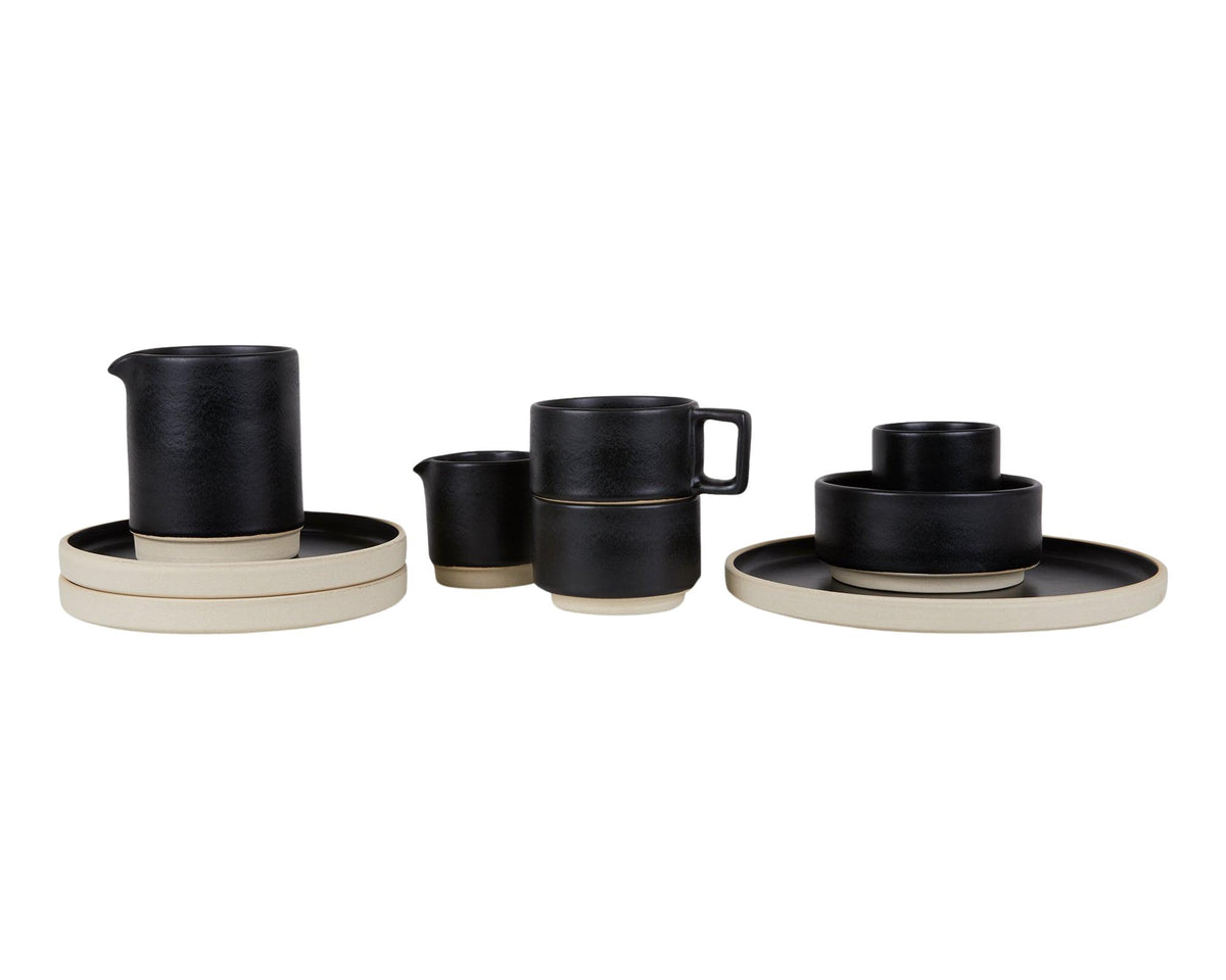 Otto Ceramic Bowls Set of Two – Black – Medium – Frama – view 4