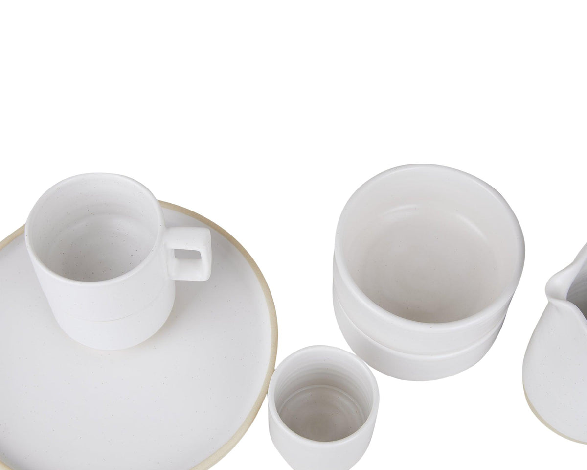 Otto Ceramic Bowls Set of Two – White – Medium – Frama – view 4