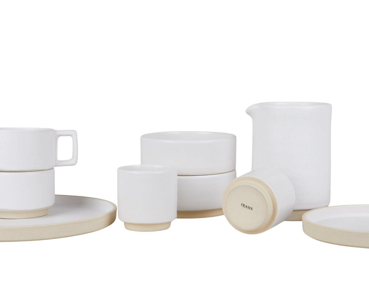 Otto Ceramic Bowls Set of Two – White – Medium – Frama – view 3