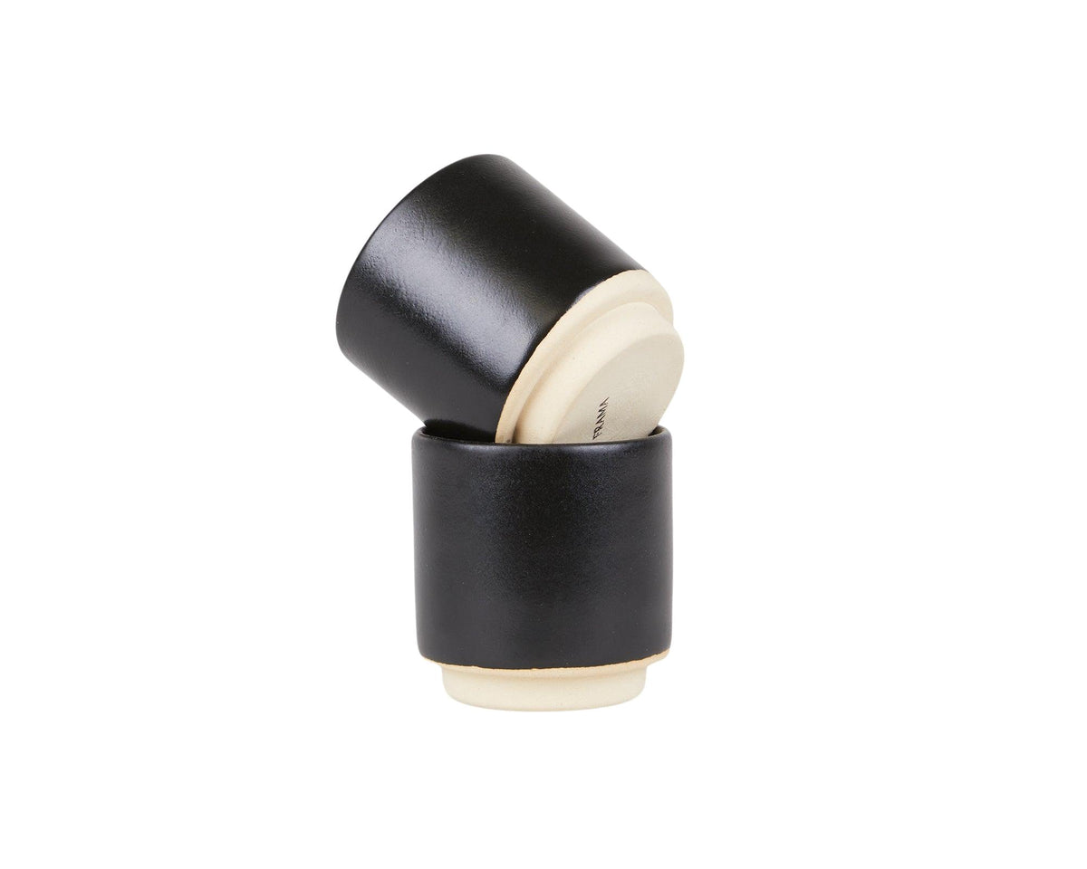 Otto Ceramic Cup Set of Two – Black – Frama – view 3