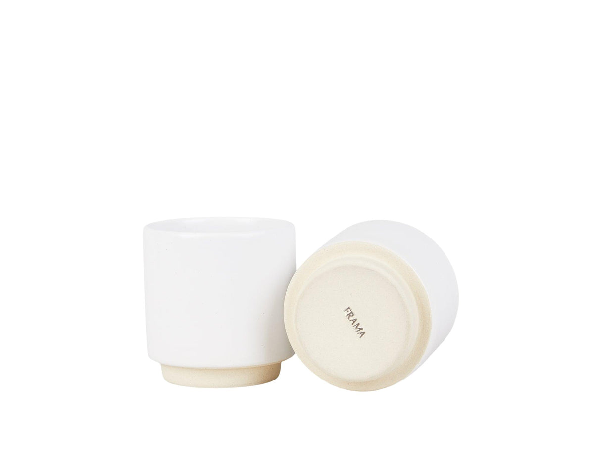 Otto Ceramic Cup Set of Two – White – Frama – view 4