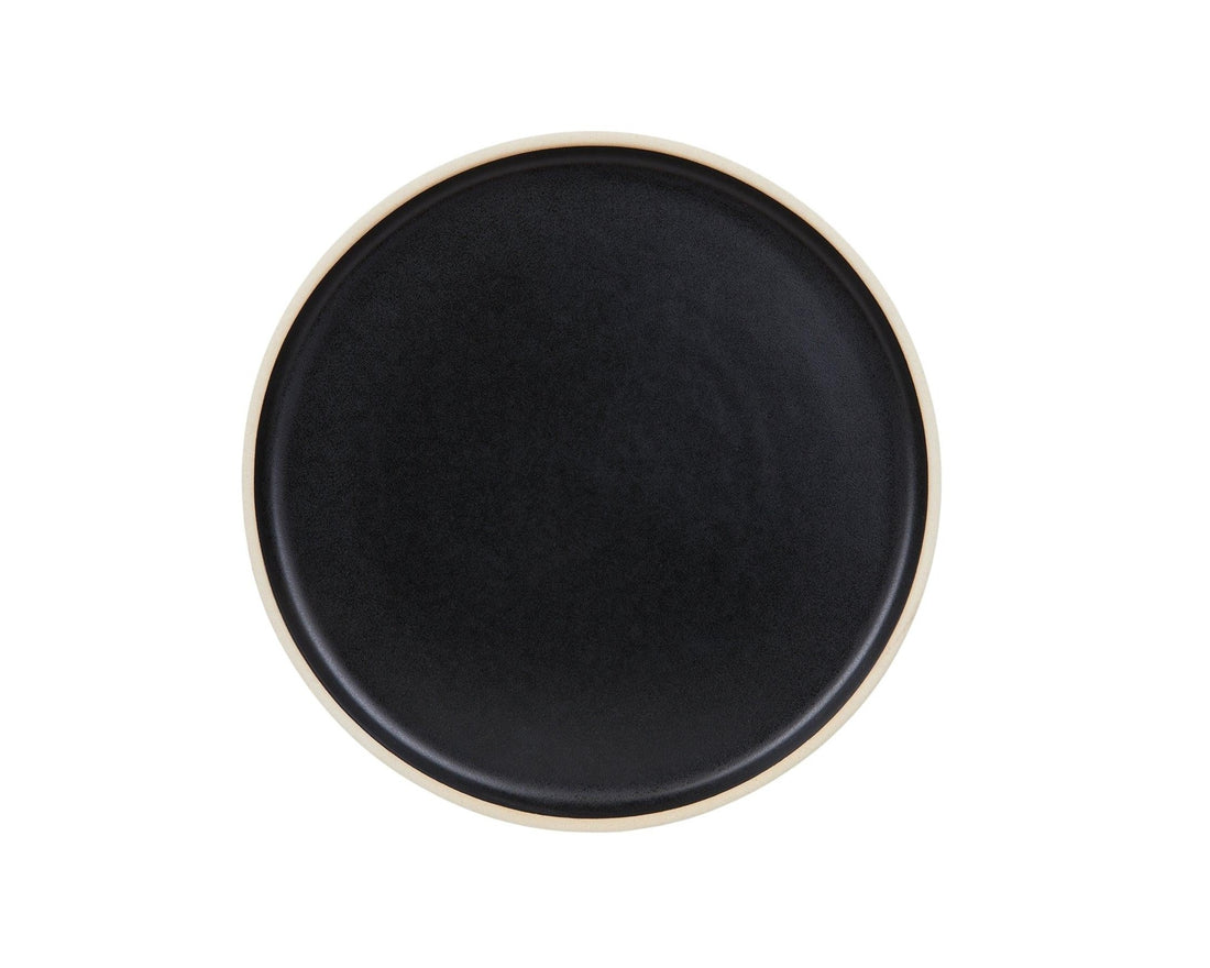 Otto Ceramic Plate Set of Two – Black – Large