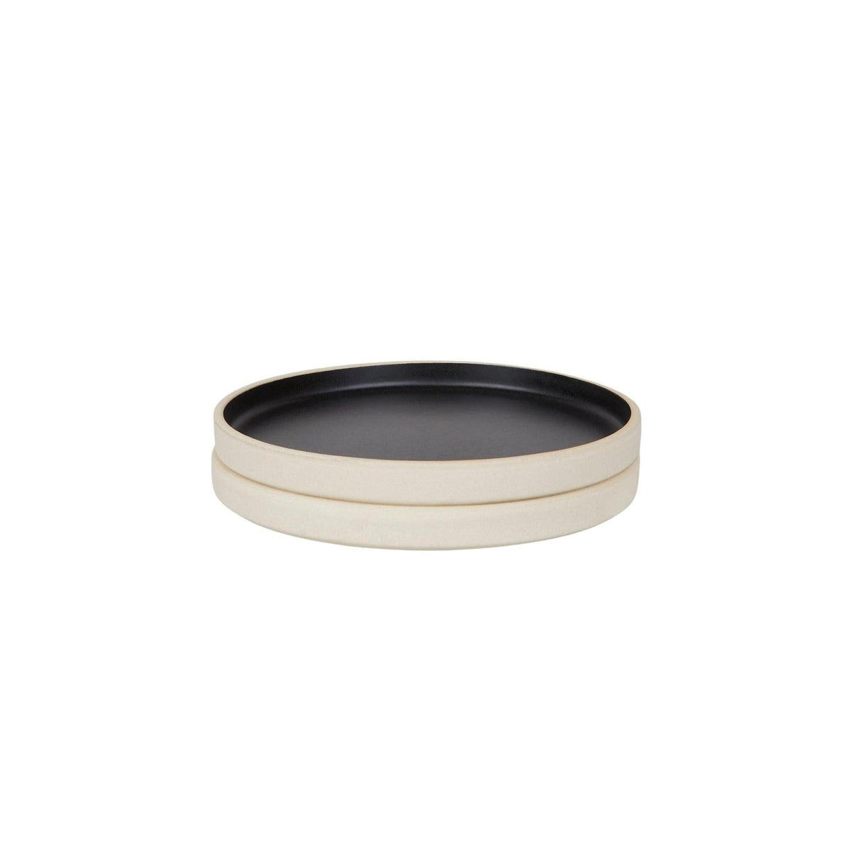 Otto Ceramic Plate Set of Two – Black – Small – Frama