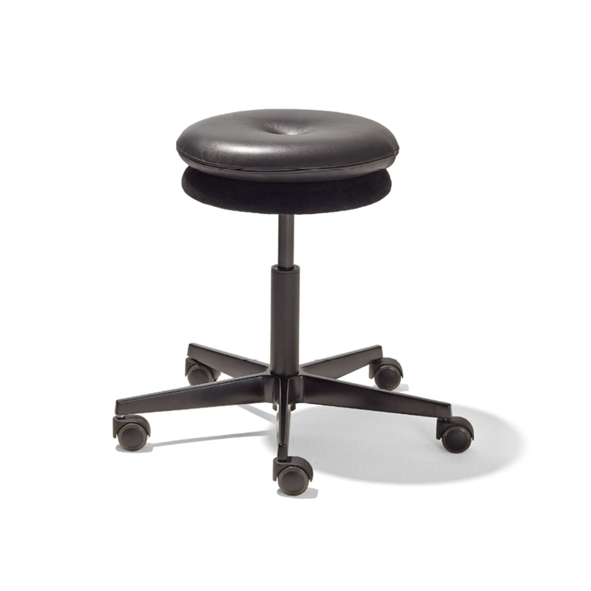 Mr. Round Upholstered Swivel Stool – Richard Lampert