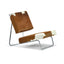 Chrome / brown cowhide