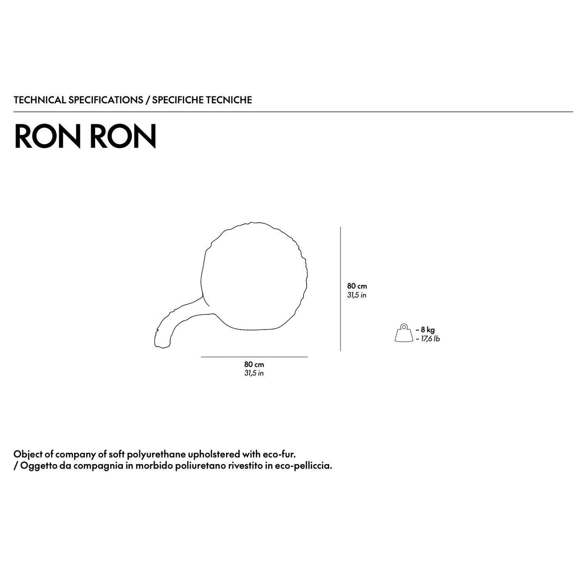 Ron Ron Pouf - White - Dekoration - Gufram