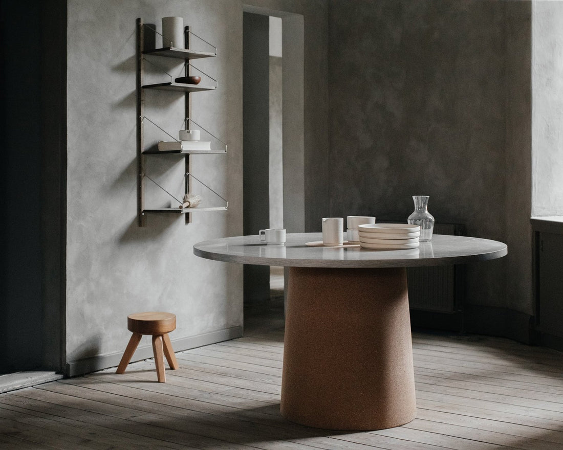 Sintra Dining Table - Blue Ataija Marble / Cork - Dining Tables - Frama