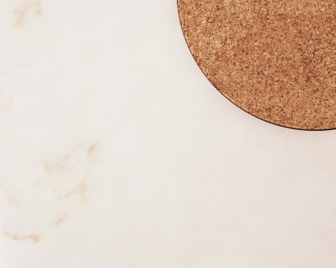 Sintra Dining Table - White Marble / Cork - Dining Tables - Frama