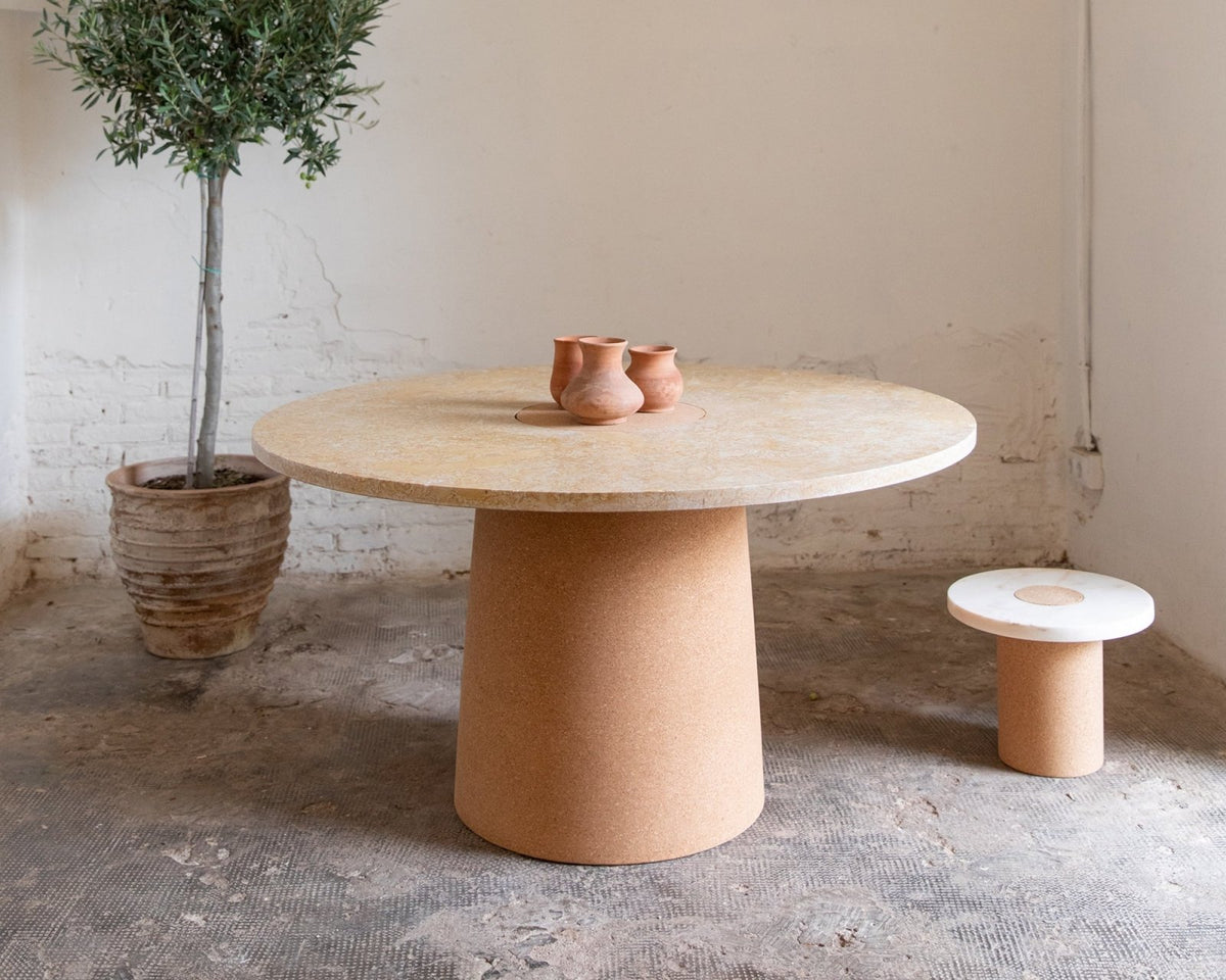 Sintra Dining Table - Yellow Limestone / Cork - Dining Tables - Frama – view 2