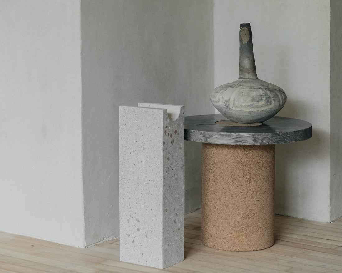 Sintra Table - Black Marble / Cork - Small - Coffee & Side Tables - Frama