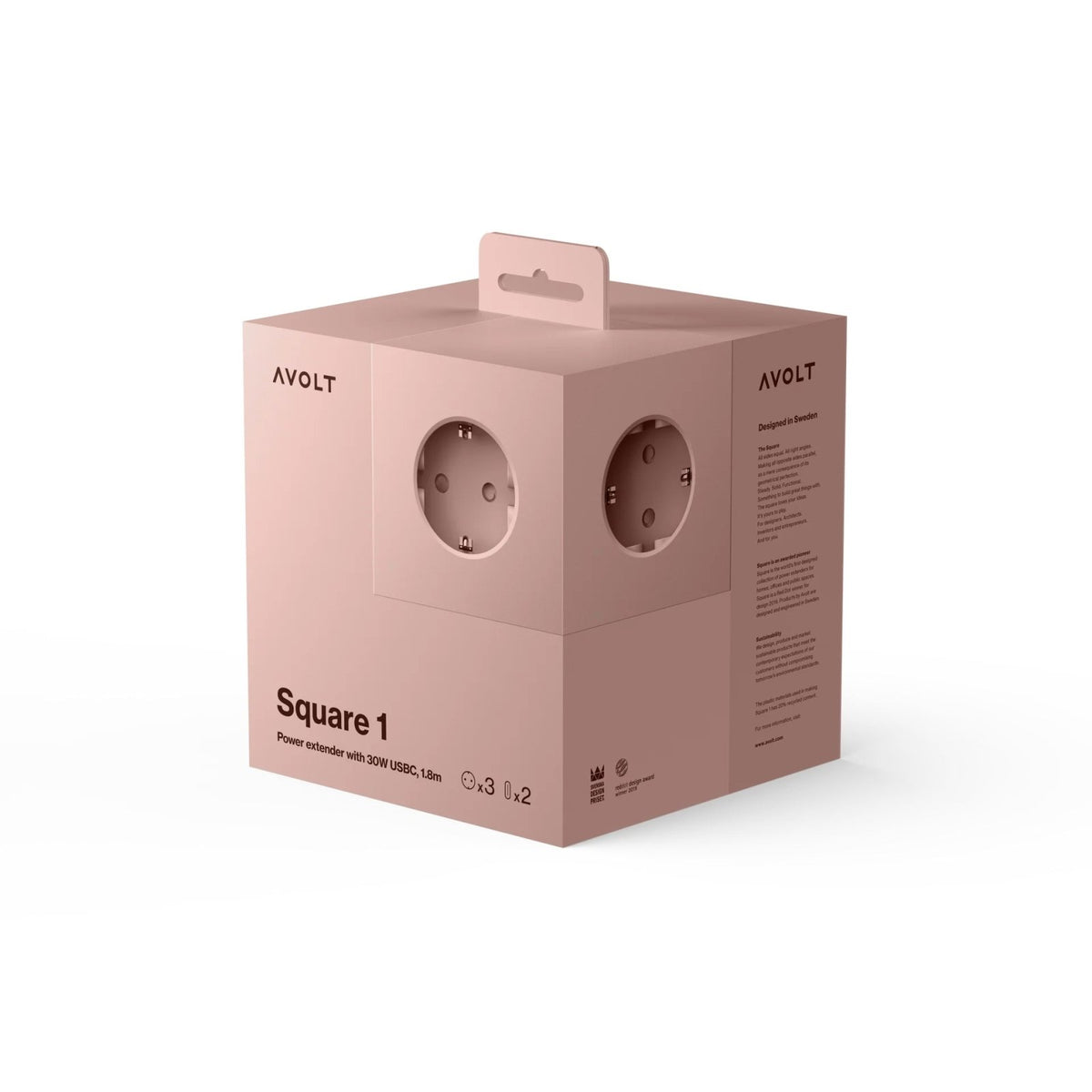 Square 1 USB C - New Pink - Dekoration - AVOLT