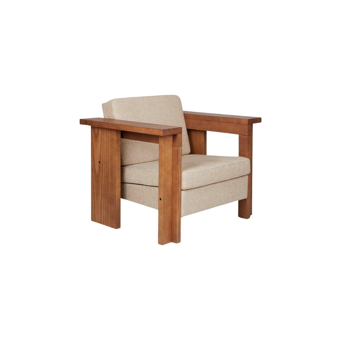 Symmetry Lounge Chair - Ash Wood / Oat Fabric - Chairs - Frama – view 4