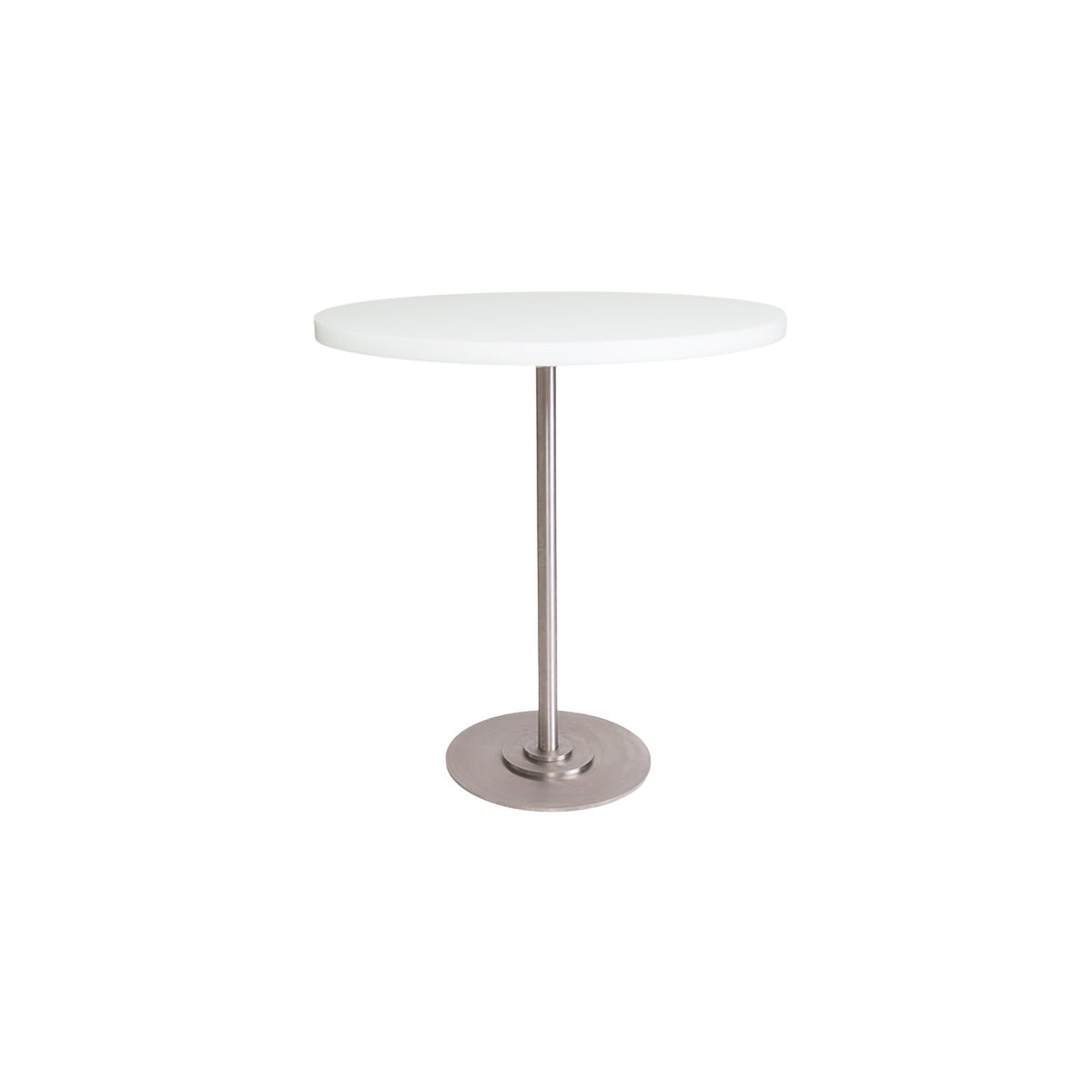 Table 57 - White / Stainless Steel - Ø70 - Dining Tables - Frama