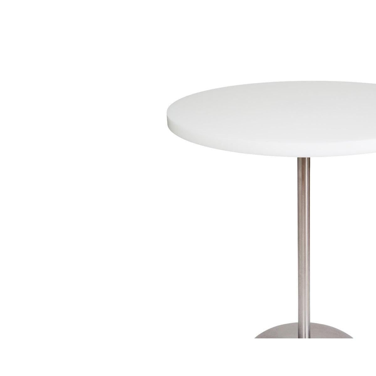 Table 57 - White / Stainless Steel - Ø70 - Dining Tables - Frama