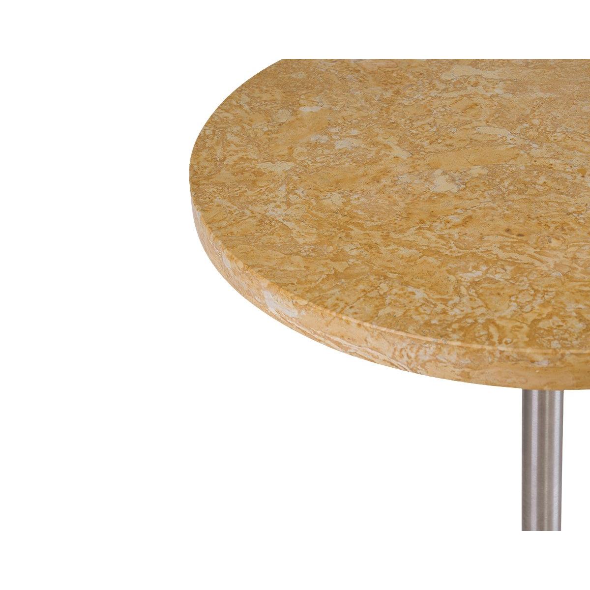 Table 57 - Yellow Limestone / Stainless Steel - Ø55 - Dining Tables - Frama – view 4