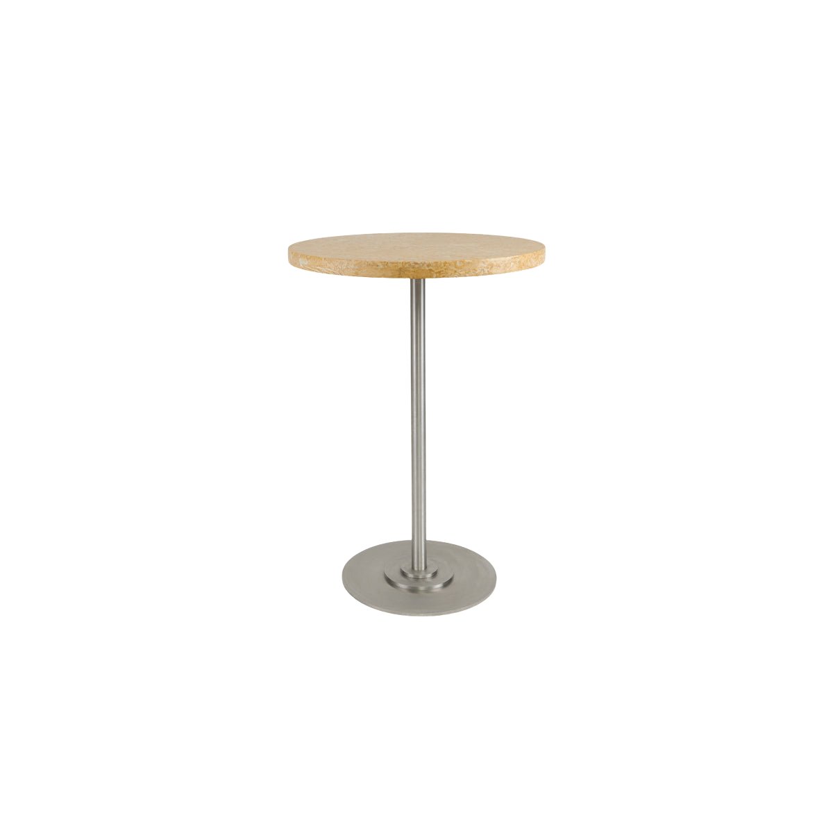 Table 57 - Yellow Limestone / Stainless Steel - Ø55 - Dining Tables - Frama
