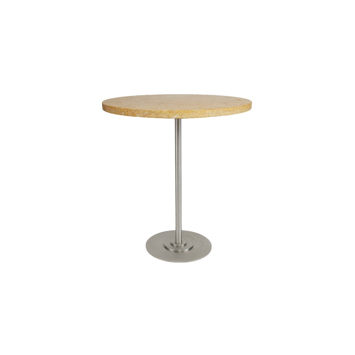 Table 57 - Yellow Limestone / Stainless Steel - Ø70 - Dining Tables - Frama