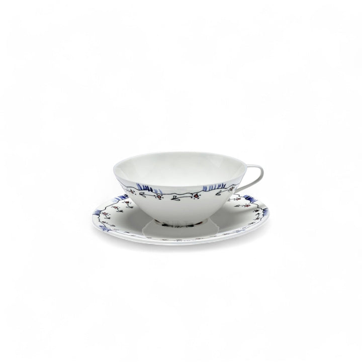 Tea Cup with Saucer 2 - Set Giftbox - Anemone Milk Midnight Flowers - Geschirr - Serax x Marni