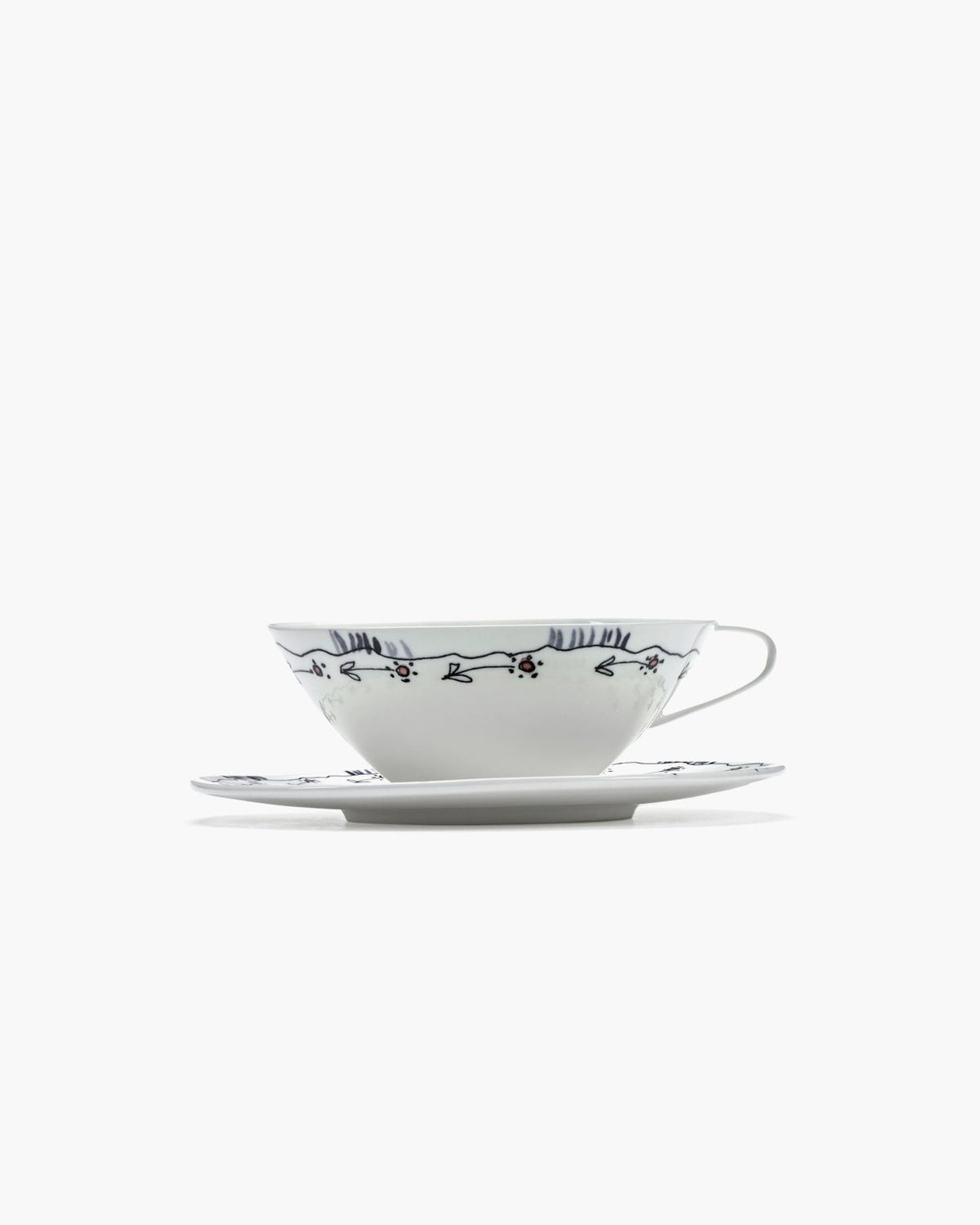 Tea Cup with Saucer 2 - Set Giftbox - Anemone Milk Midnight Flowers - Geschirr - Serax x Marni – view 5