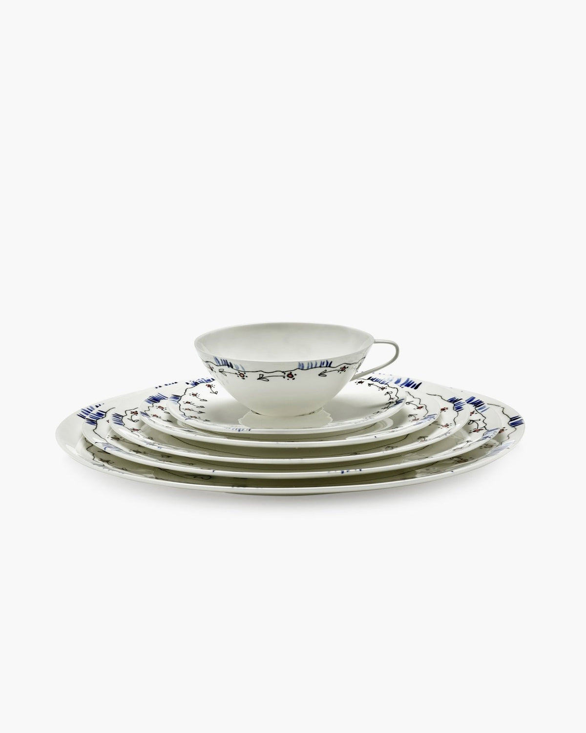 Tea Cup with Saucer 2 - Set Giftbox - Anemone Milk Midnight Flowers - Geschirr - Serax x Marni – view 7