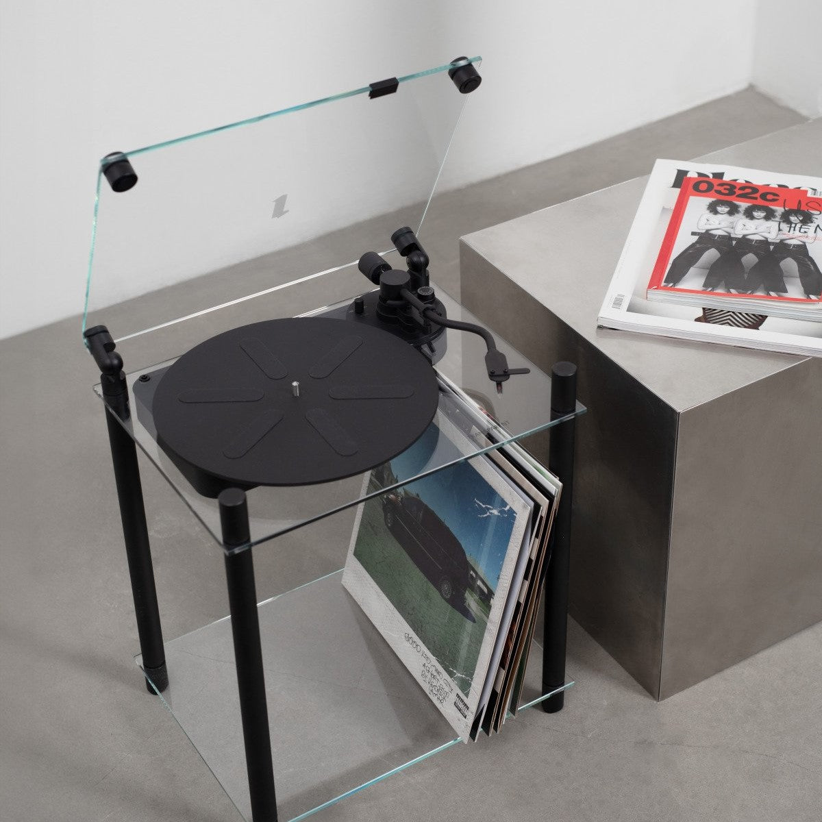 Transparent Turntable Stand - Black - Turntable - Transparent