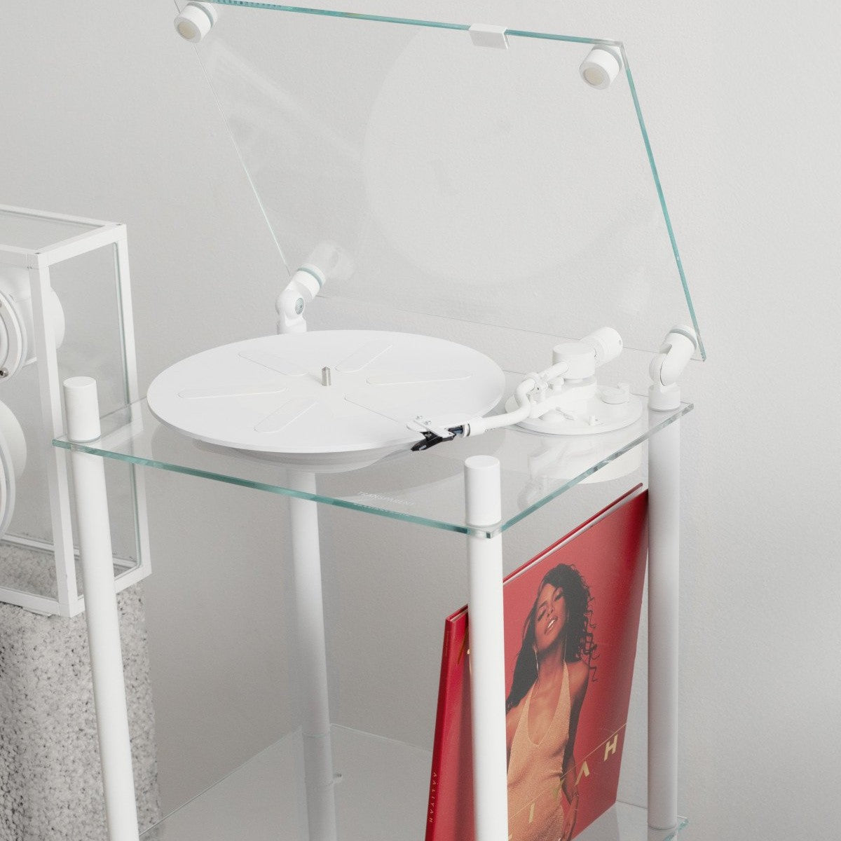 Transparent Turntable Stand - White - Turntable - Transparent