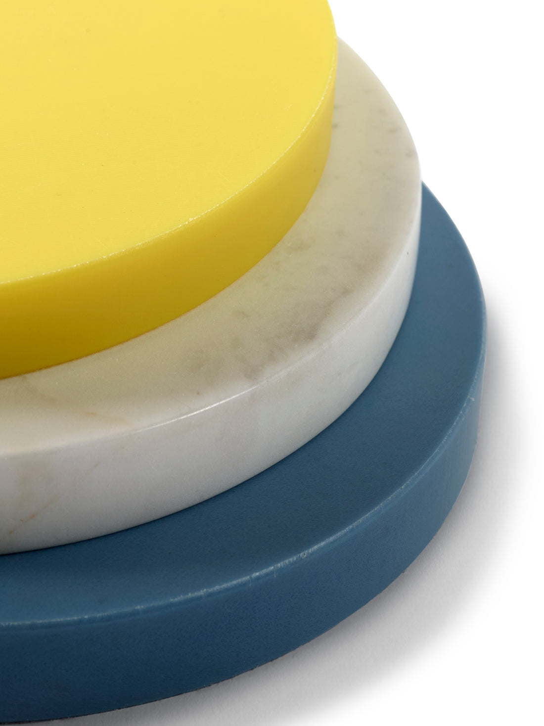 Three Circles Yellow White Blue