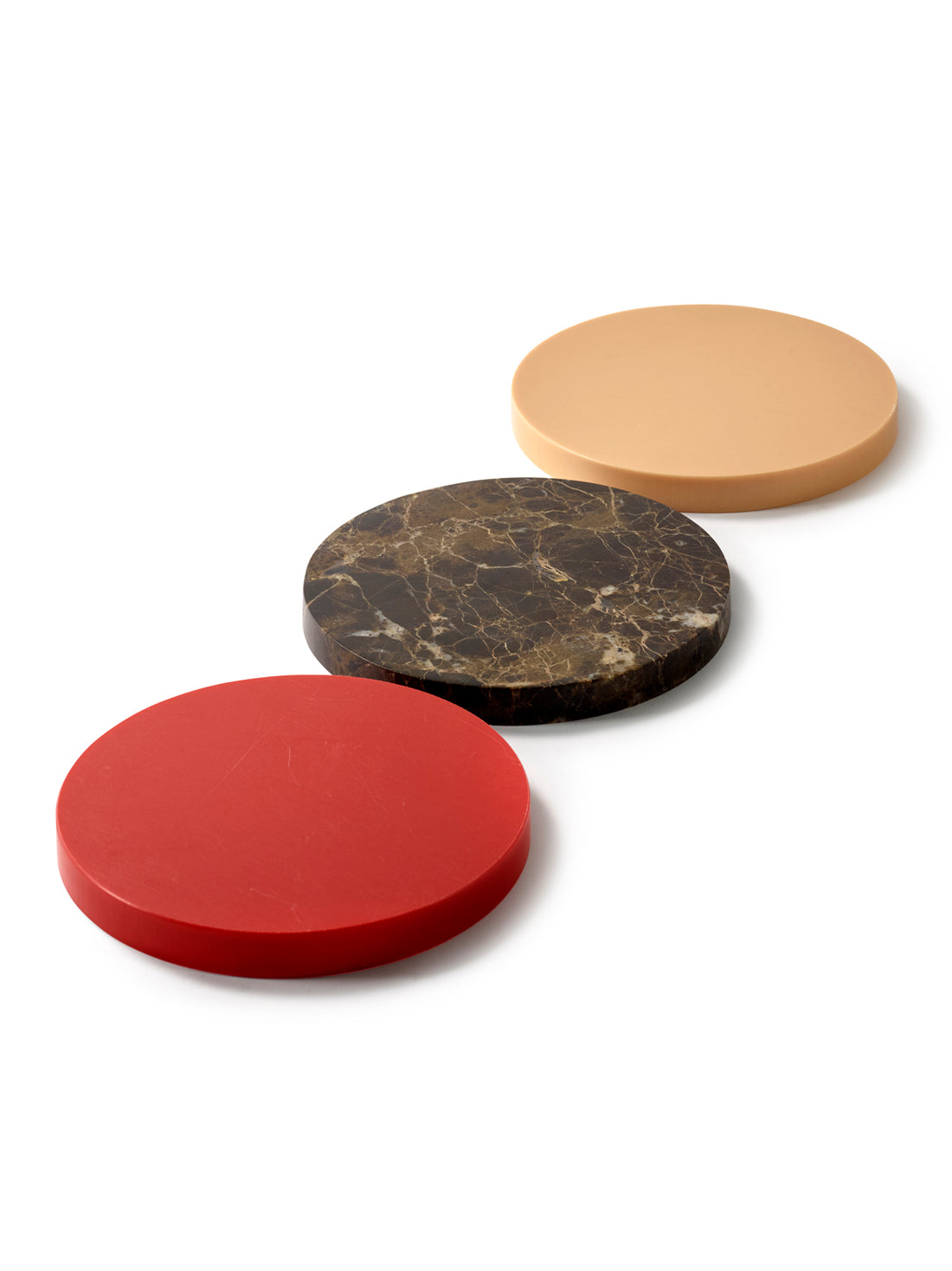 Three Circles Red Brown Pink