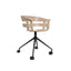Oak Seat - Dark Grey Swivel Base