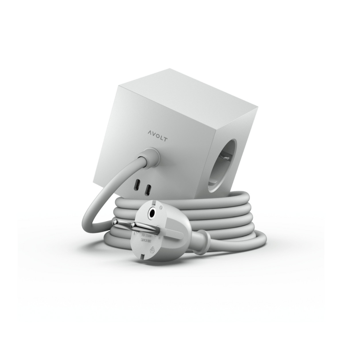 Square 1 USB C - Gotland Grey - Dekoration - AVOLT