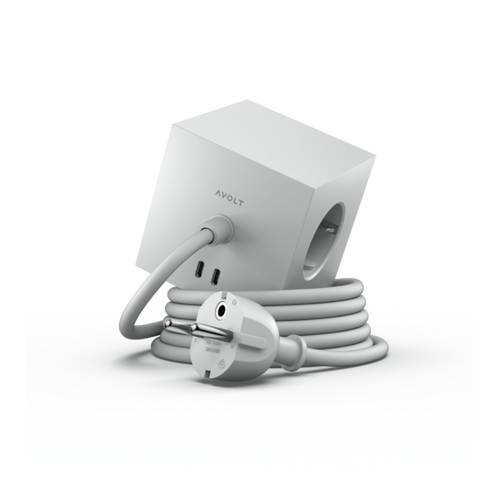Square 1 USB C - Gotland Grey - Dekoration - AVOLT