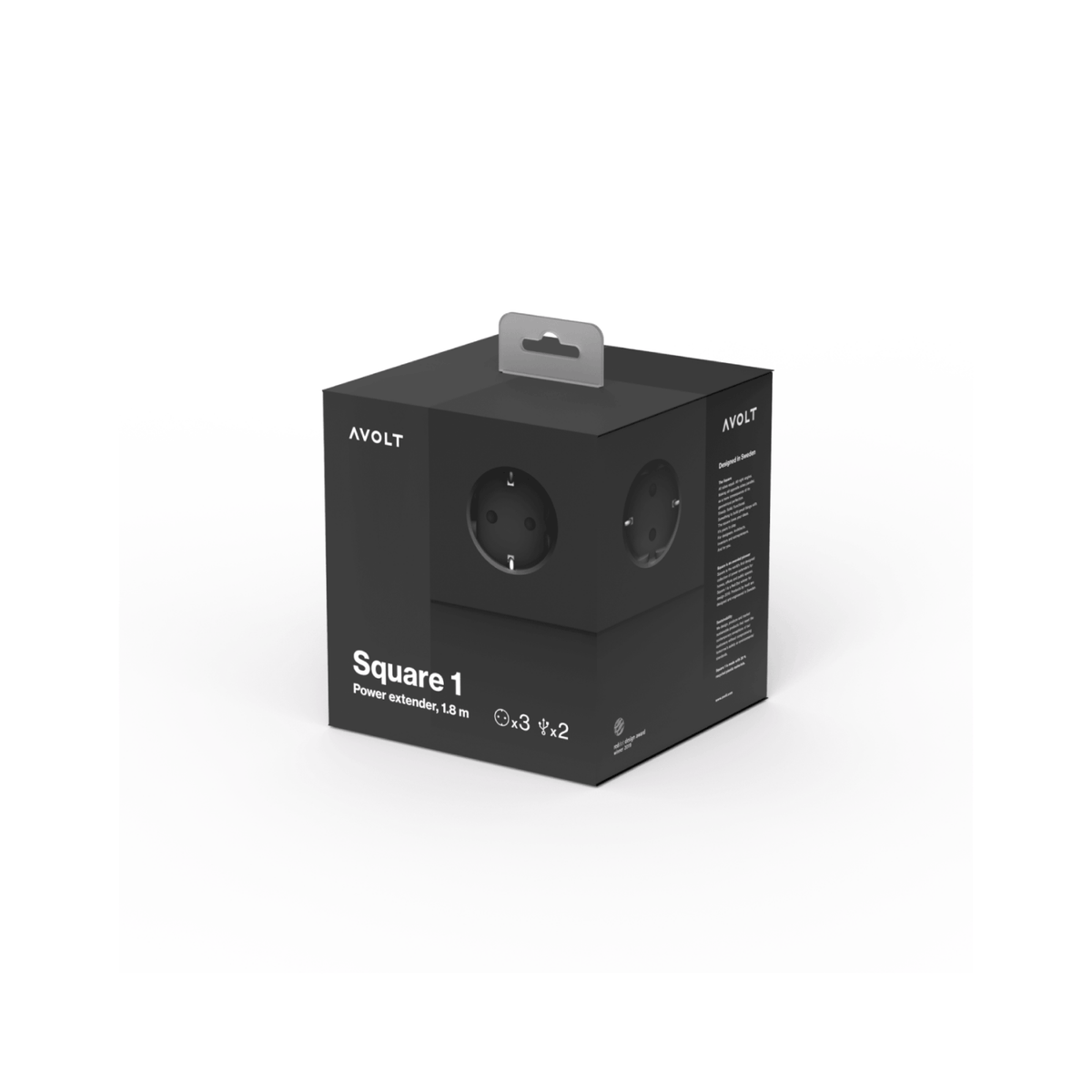 Square 1 USB C - Stockholm Black - Dekoration - AVOLT