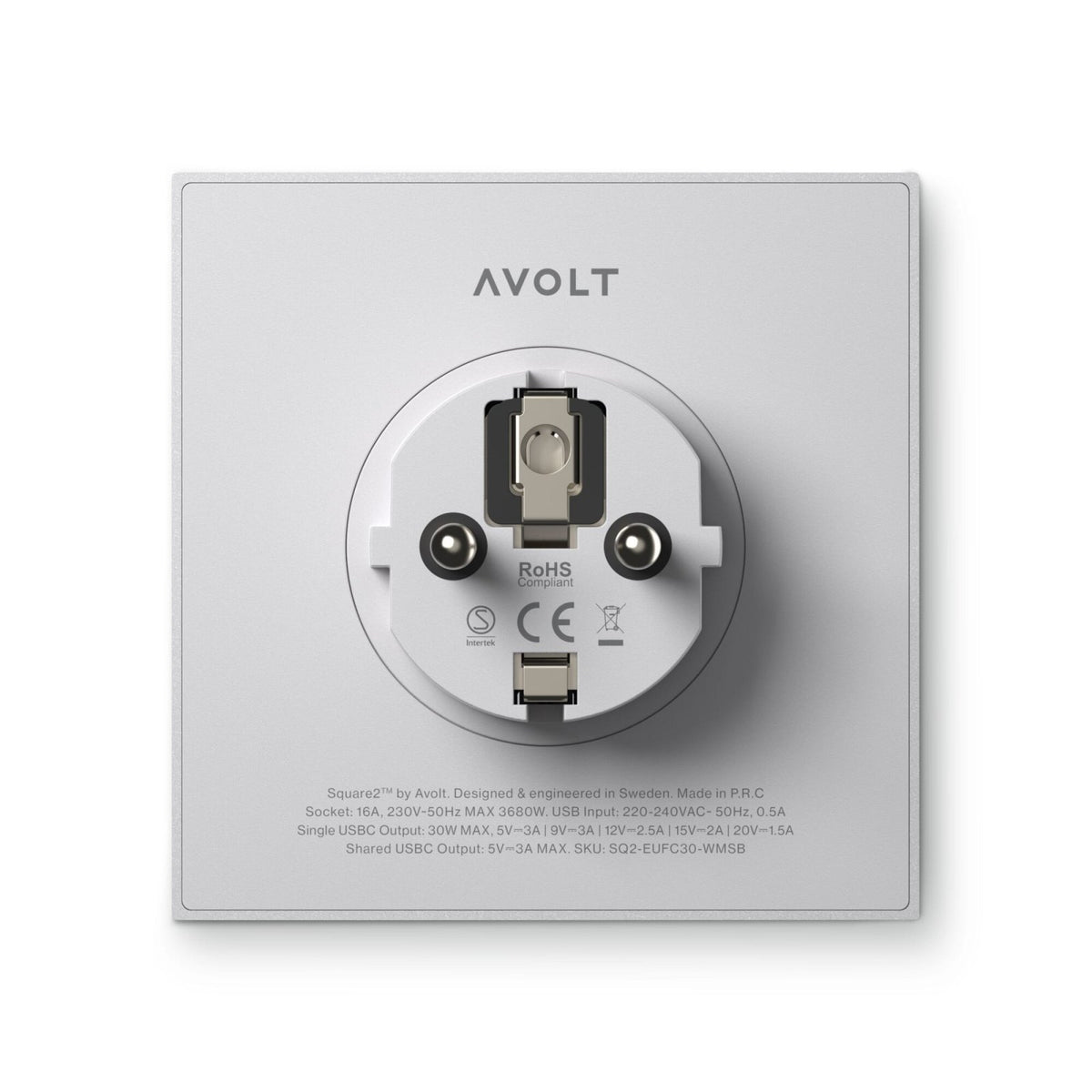 Square 2 USB C - Gotland Grey - Dekoration - AVOLT