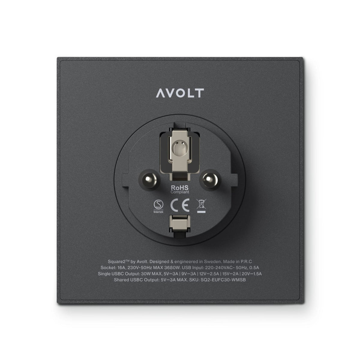 Square 2 USB C - Stockholm Black - Dekoration - AVOLT – view 4