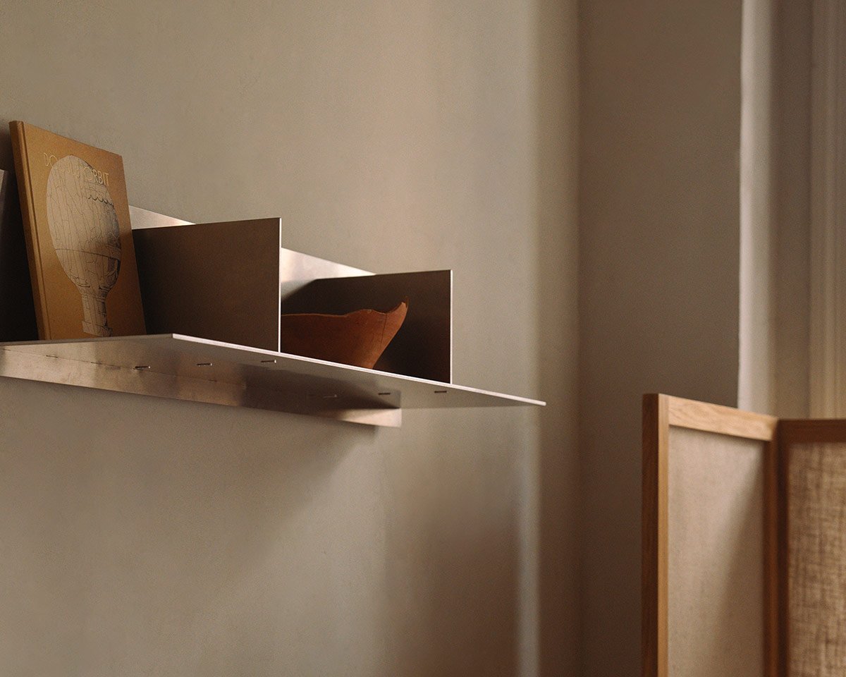 Rivet Shelf Small - Wall Shelf, Aluminum - Regale & Aufbewahrung - Frama – view 4